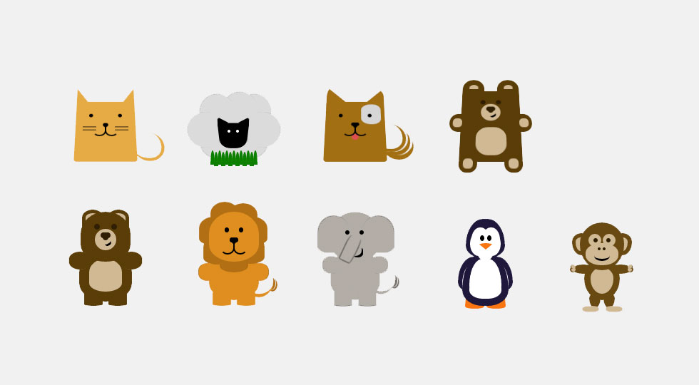 Picture of CSS animals demo