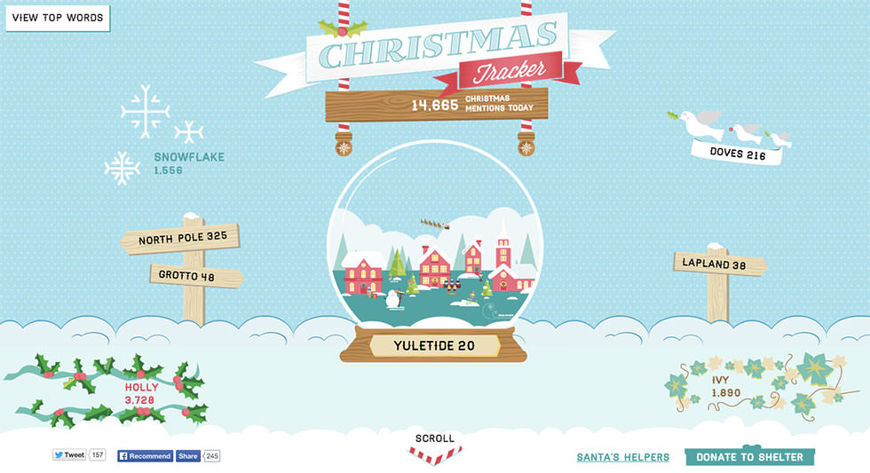 Image of the Christmas Tracker website